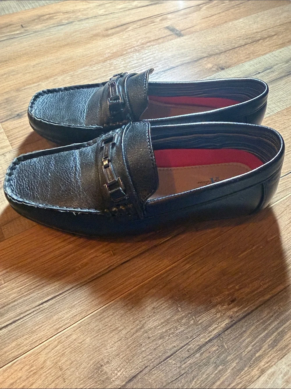 Boy’s Black Leather Driving Loafers - Steve Harvey Celebrity Edition Brand